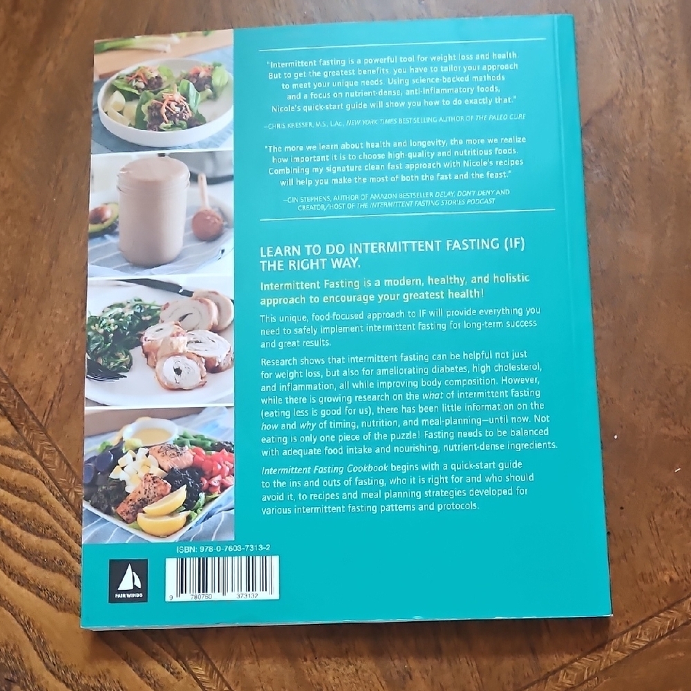 Intermittent Fasting Cookbook by Nicole Poirier - Colorful Cover - Picture 2 of 2